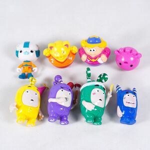 8 Oddbods Cartoon Character Action Figure Variety Retro Bulk Mixed Toy Lot Loose